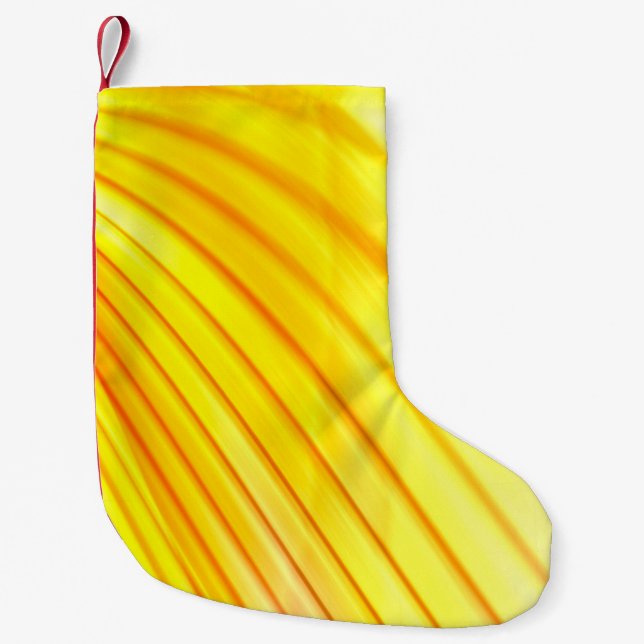 Calcetín Navideño Pequeño fondo amarillo abstracto.abstracto, arte, artístic (Anverso)