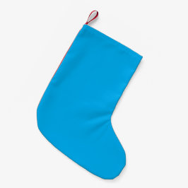 Calcetín Navideño Pequeño Fondo azul brillante sólido