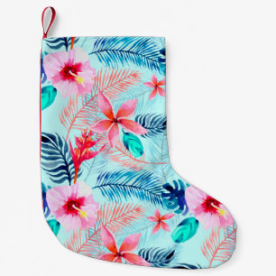 Calcetín Navideño Pequeño Fondo de papel digital tropical