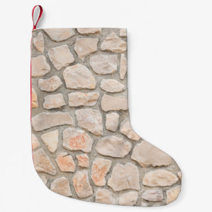 Calcetín Navideño Pequeño Fondo de pared de piedra gris. piedra, textura, pa