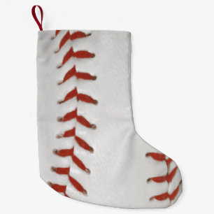 Calcetín Navideño Pequeño Fondo del patrón de impresión del baseball Sofball