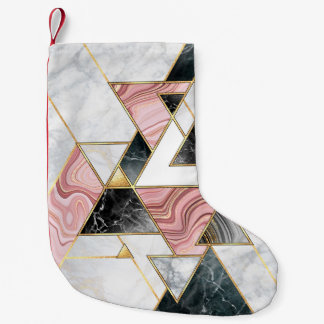 Calcetín Navideño Pequeño Fondo geométrico abstracto. Mosaico de mármol mode