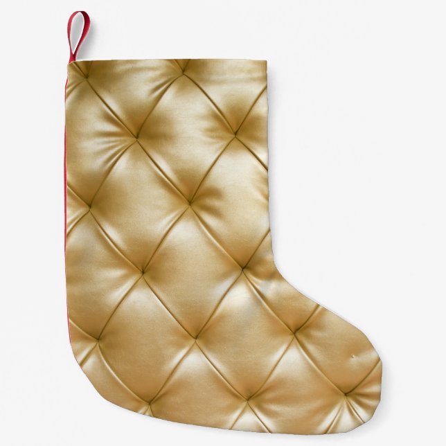 Calcetín Navideño Pequeño Fondo gris de mosaico abstracto brillante con bril (Anverso)