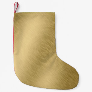 Calcetín Navideño Pequeño Fondo metalizado dorado cepillado o abstracto de t