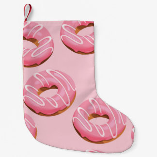 Calcetín Navideño Pequeño Fondo transparente de donuts acristalados
