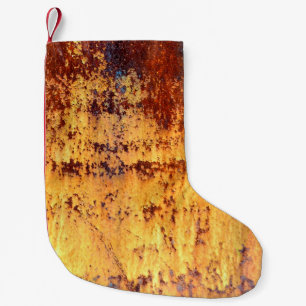 Calcetín Navideño Pequeño Fondo y textura metalizado de hierro antiguo, meta