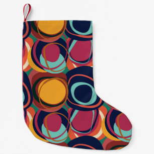 Calcetín Navideño Pequeño Forma Natural Sin Maravilla: Bella Círculo Abstrac