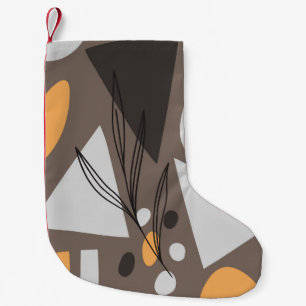 Calcetín Navideño Pequeño Formas sencillas y modernas, diseño de patrones si