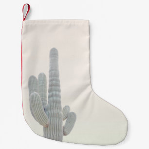 CALCETÍN NAVIDEÑO PEQUEÑO FOTO DE LA PLANTA GRIS CACTUS