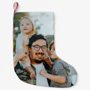 Calcetín Navideño Pequeño Foto personalizada