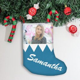 Calcetín Navideño Pequeño Foto personalizada por navidades