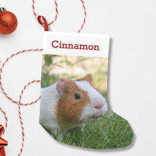 Calcetín Navideño Pequeño Foto y nombre del Mascota de cerdo guineano person