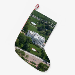 Calcetín Navideño Pequeño Fotografía aérea de la Casa Blanca