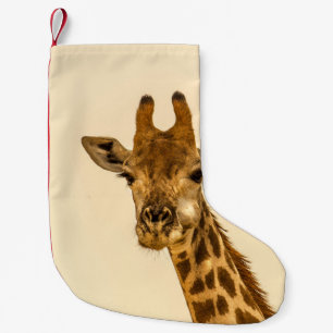 CALCETÍN NAVIDEÑO PEQUEÑO FOTOGRAFÍA FOTOGRÁFICA SELECTIVA DE GIRAFFE