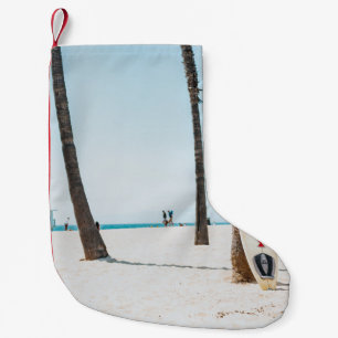 Calcetín Navideño Pequeño Fotografía selectiva de la tabla de surf blanca