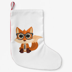 Calcetín Navideño Pequeño Fox Nerd