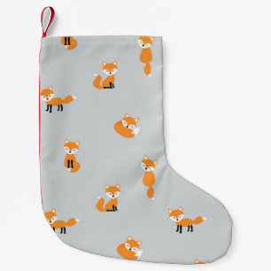 Calcetín Navideño Pequeño Foxes sin soldadura
