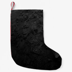 Calcetín Navideño Pequeño Fragmento de piedra negra y gris