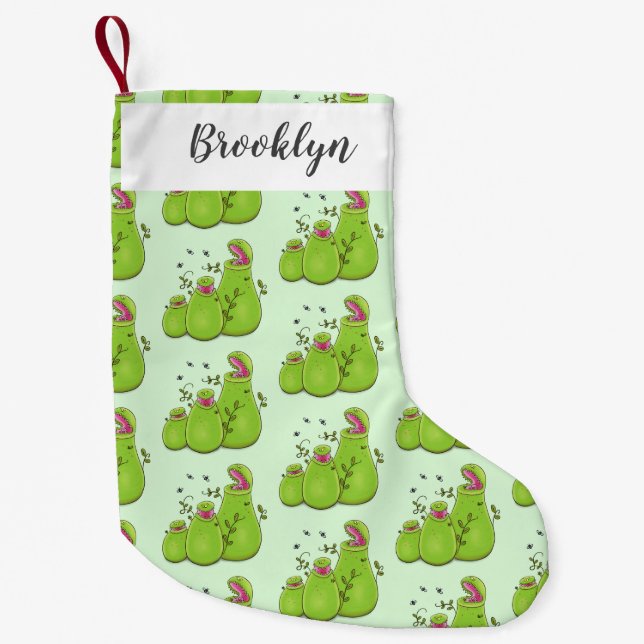 Calcetín Navideño Pequeño Fundido personalizado de plantas de jardinería ver (Anverso)