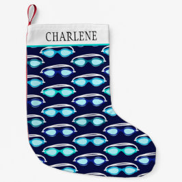 Calcetín Navideño Pequeño Gafas de natación estampadas