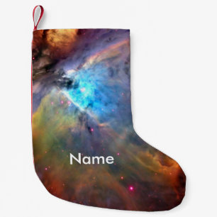 Calcetín Navideño Pequeño Galaxia espacial Orion Nebula