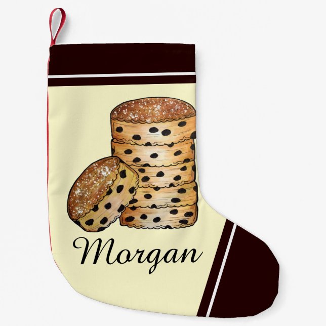 Calcetín Navideño Pequeño Galés pasteles galeses Bakestones Reino Unido Comi (Anverso)