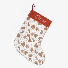 Calcetín Navideño Pequeño Galleta de Navidad Calcetín de Navidad pequeño
