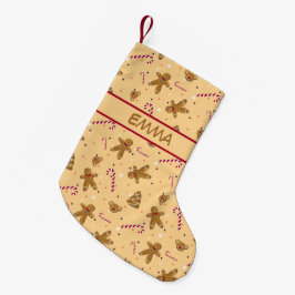 Calcetín Navideño Pequeño Galletas de navidad y hombres de jengibre