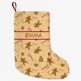 Calcetín Navideño Pequeño Galletas de navidad y hombres de jengibre