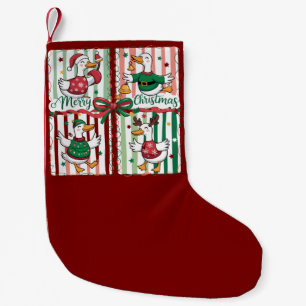 Calcetín Navideño Pequeño Ganso de Navidad Divertido Animal de Fiesta Reno P