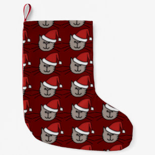 Calcetín Navideño Pequeño Gato de Santa
