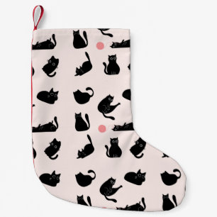 Calcetín Navideño Pequeño Gatos negros tontos