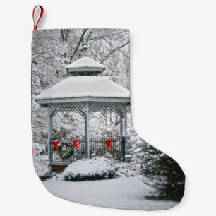 Calcetín Navideño Pequeño Gazebo en la nieve