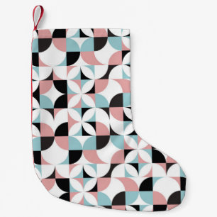 Calcetín Navideño Pequeño Geometría minimalista, arte de estilo escandinavo.