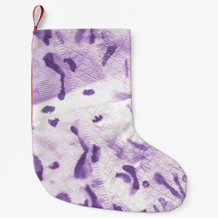 Calcetín Navideño Pequeño Geométrica Animal Texturado. Cruces de lavanda. L
