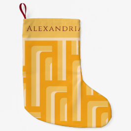 Calcetín Navideño Pequeño Geométrico retro personalizado de los navidades