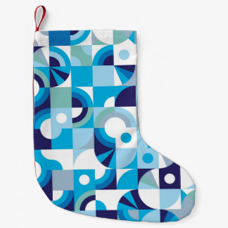 Calcetín Navideño Pequeño Geométrico vibrante: moderno sin foco