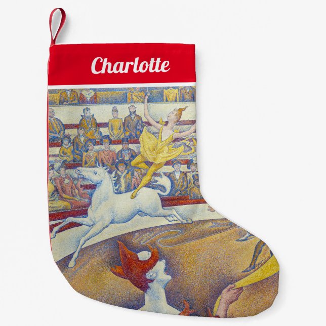 Calcetín Navideño Pequeño Georges Seurat - El circo (Anverso)