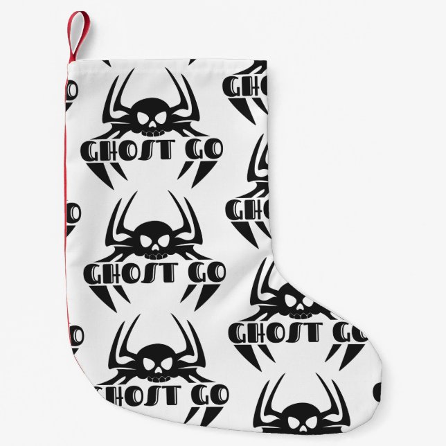 Calcetín Navideño Pequeño Ghost Go Spooky Season (Anverso)