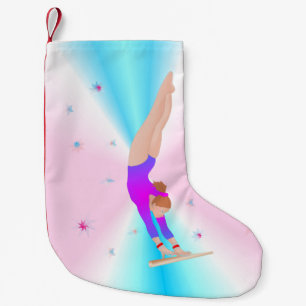 Calcetín Navideño Pequeño Gimnasia: Navidades de Chicas voladores se levanta