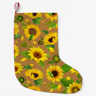Calcetín Navideño Pequeño Girasol Acuarela 5