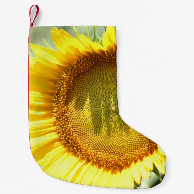 Calcetín Navideño Pequeño Girasol amarillo (Anverso)