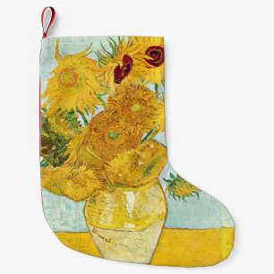 Calcetín Navideño Pequeño girasol de Vincent van Gogh, impresionista p del