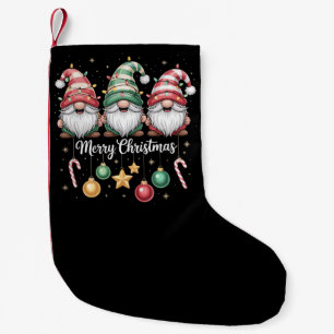 Calcetín Navideño Pequeño Gnomos Navidad Luces Familia Gnomo Navidad Emparej