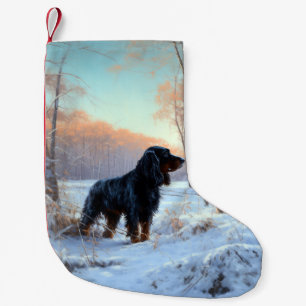Calcetín Navideño Pequeño Gordon Setter Let It Snow Navidades