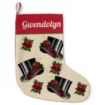 Gorras de Steampunk con Navidades de las rosas roj