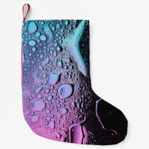Calcetín Navideño Pequeño Gotas de agua en el panel de vidrio