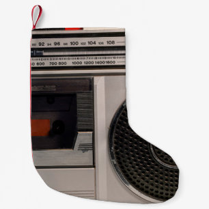 Calcetín Navideño Pequeño Grabador de audio estéreo portátil retro