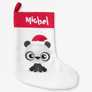 Calcetín Navideño Pequeño Graciosa fiesta personalizada Panda