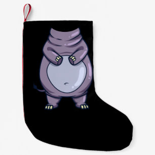 Calcetín Navideño Pequeño Gracioso Hippo Cuerpo sin cabeza Halloween Mammal 